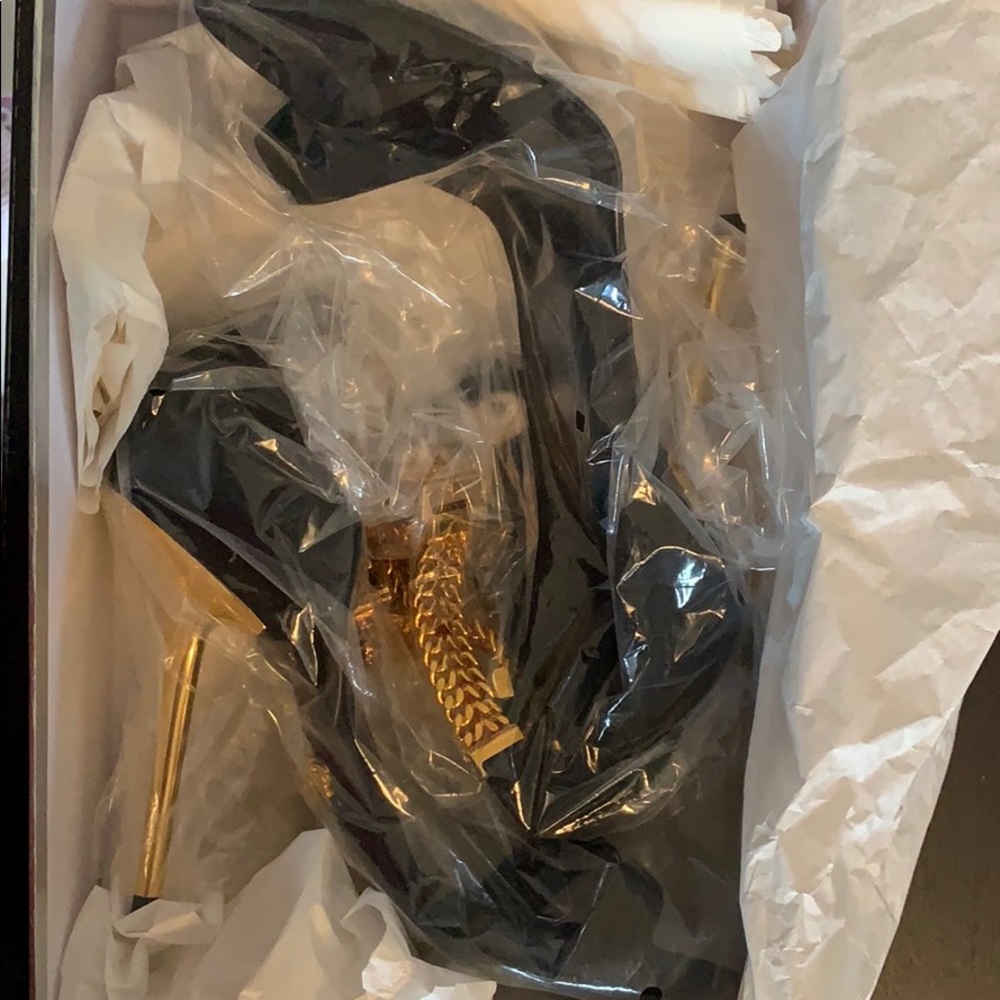 Versace Medusa Gold Chain Strap Heels Authentic Versace Shoes, Sandals , Heels - Picture 5 of 10
